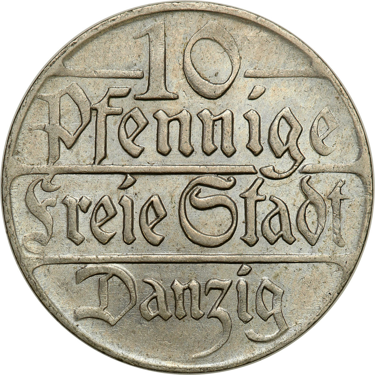 Wolne Miasto Gdańsk/Danzig. 10 fenigów 1923 - ŁADNE